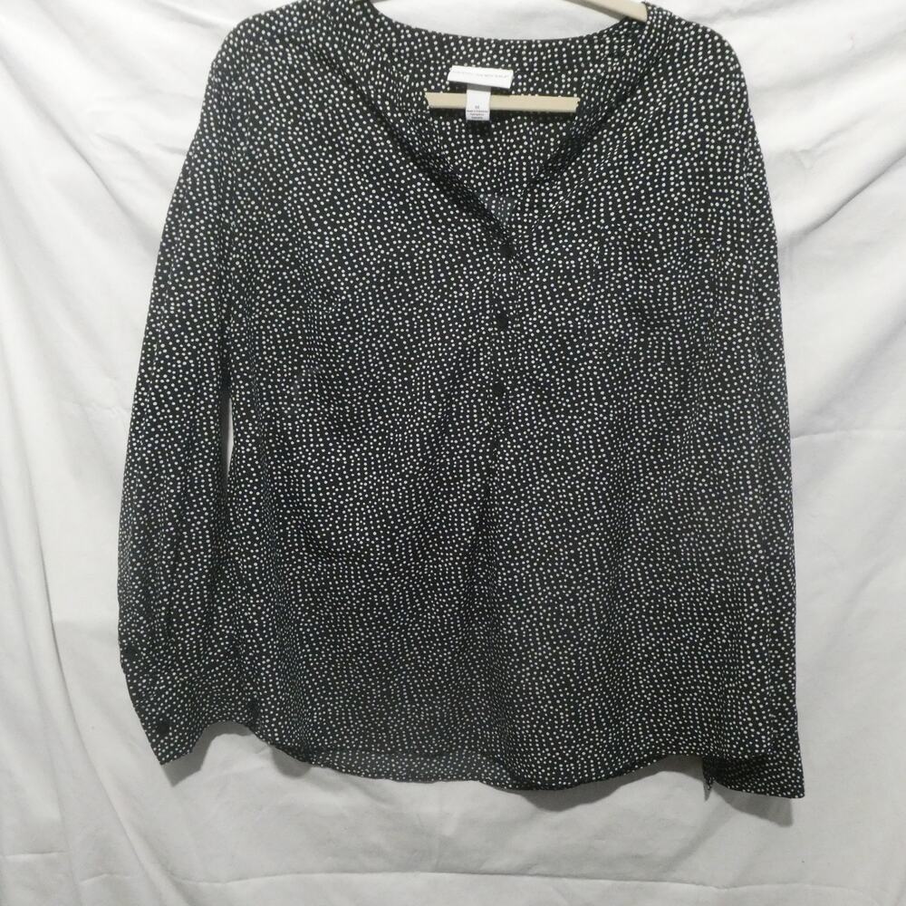 Pure Energy‎ Women's 1X Polkadot Top Shirt Blouse 3 Button Tunic